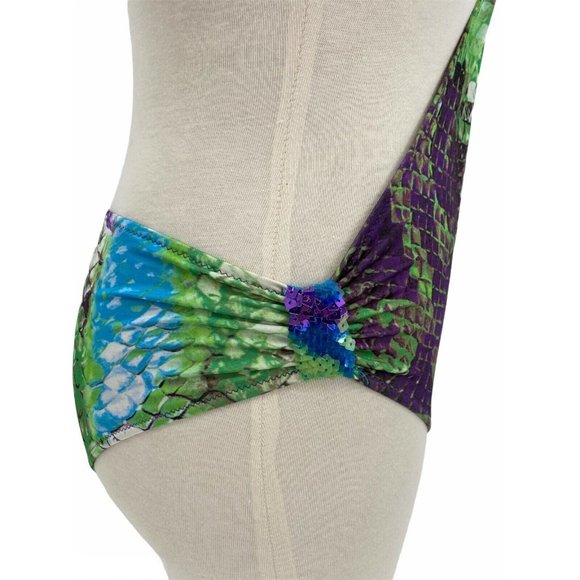 La Perla Python BEYONCE Instyle Gorgeous Sequin One Piece Swim Suit US 8 NWT - Picture 7 of 12